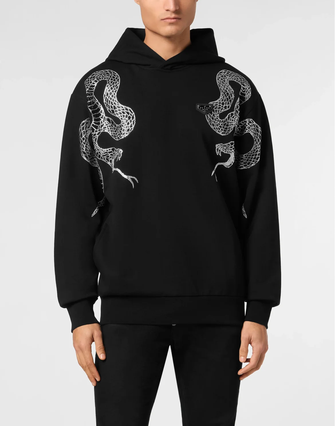 Hoodie Crystal Snake, цвет: Черный