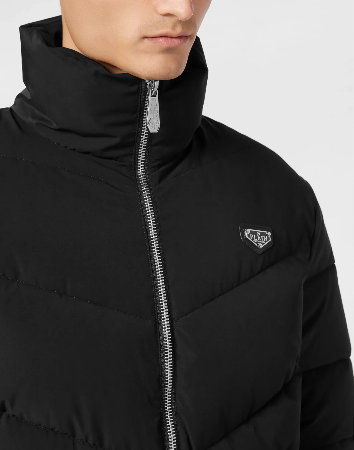 Padded Nylon Jacket, цвет: Черный