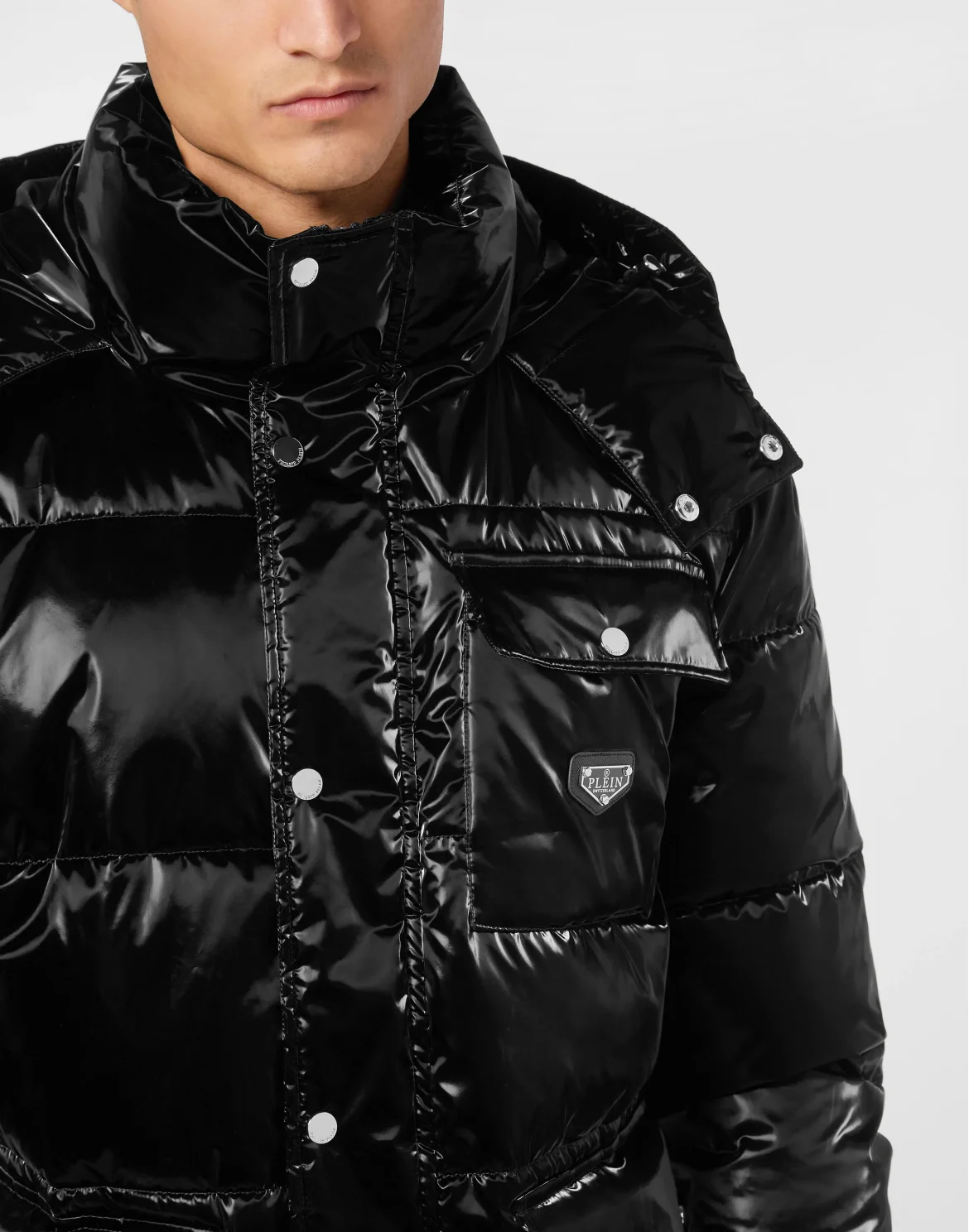 Oversize Padded Nylon Jacket, цвет: Черный