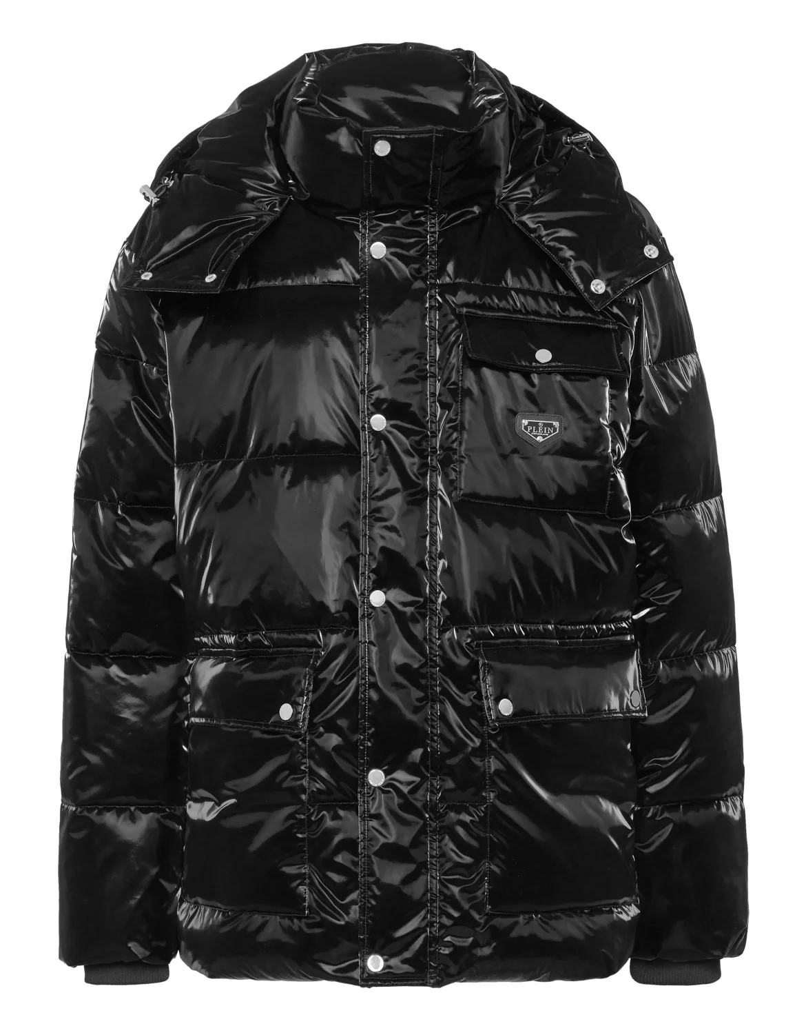 Oversize Padded Nylon Jacket, цвет: Черный