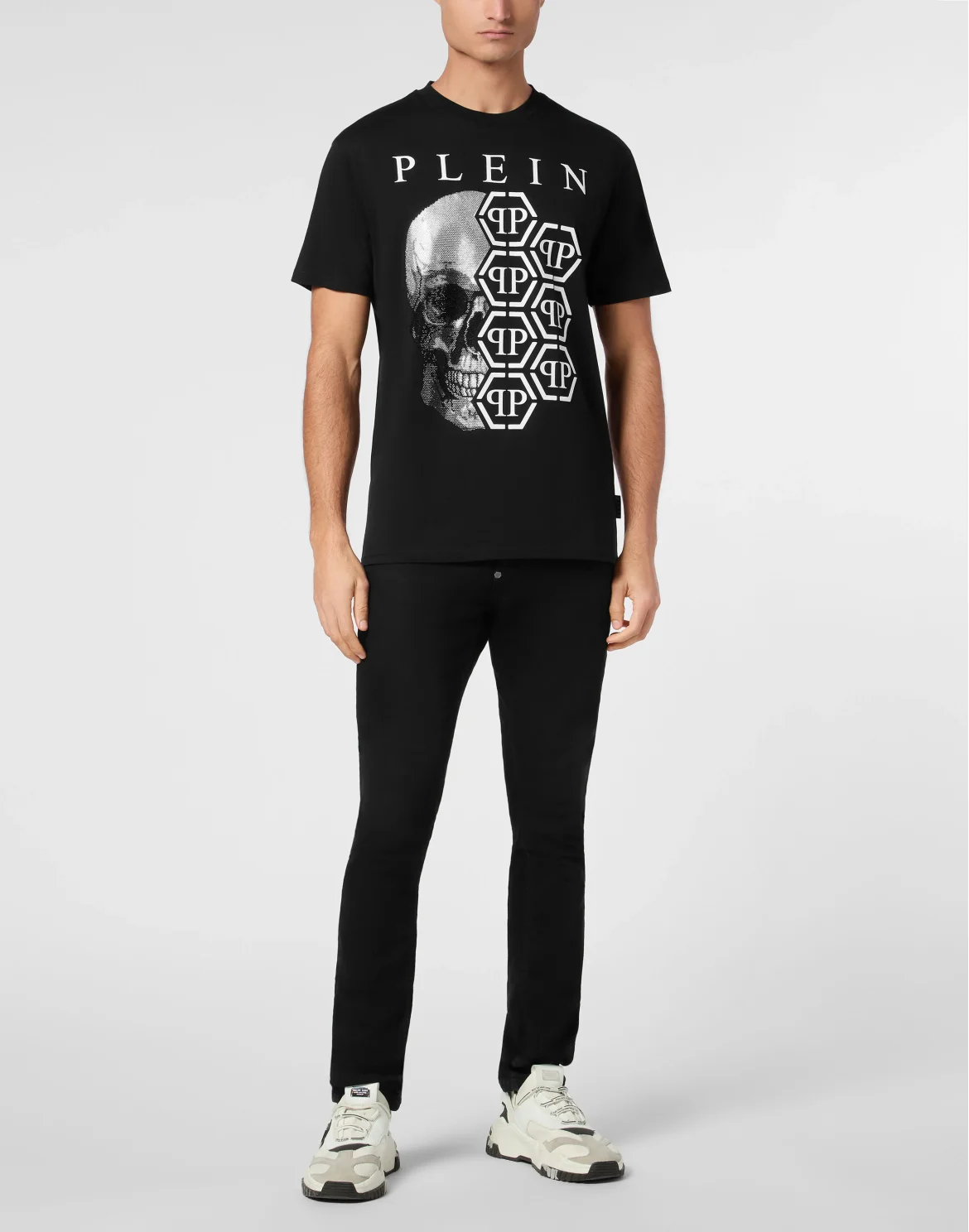 Round Neck T-Shirt Hexagon, цвет: Черный