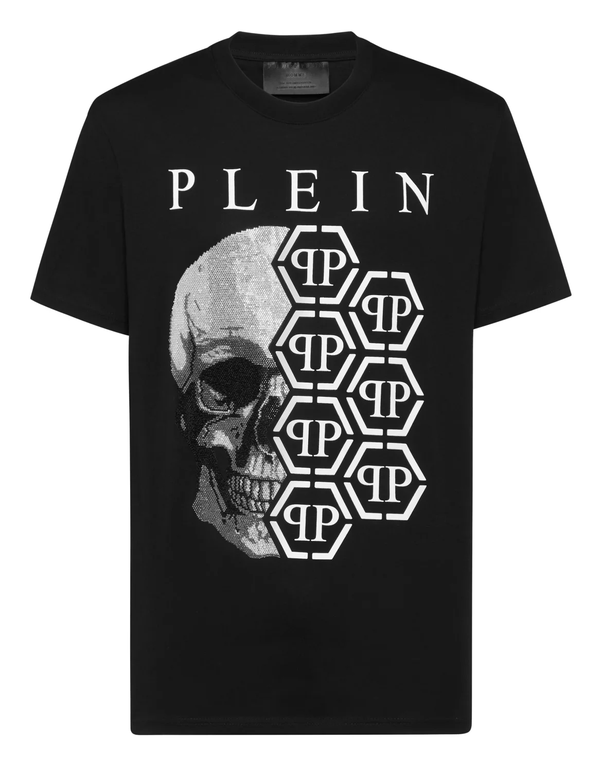 Round Neck T-Shirt Hexagon, цвет: Черный