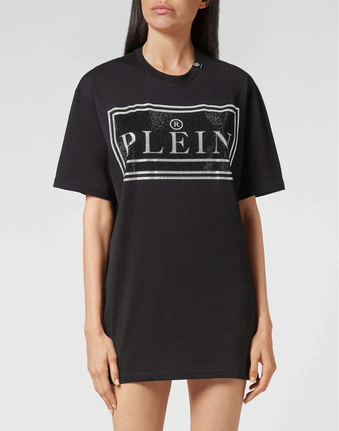 Round Neck T-Shirt Plein, цвет: Черный