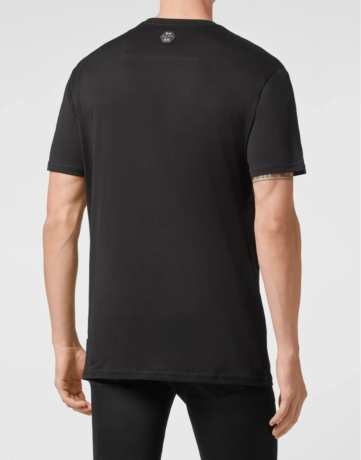 Round Neck T-Shirt Plein, цвет: Черный