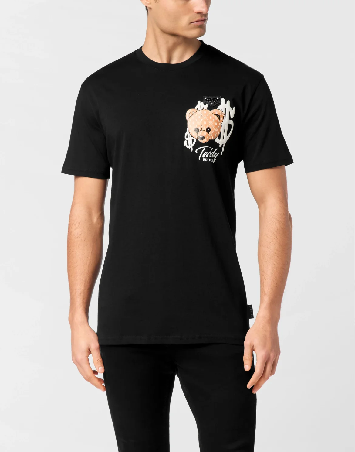 Round Neck T-Shirt Teddy, цвет: Черный