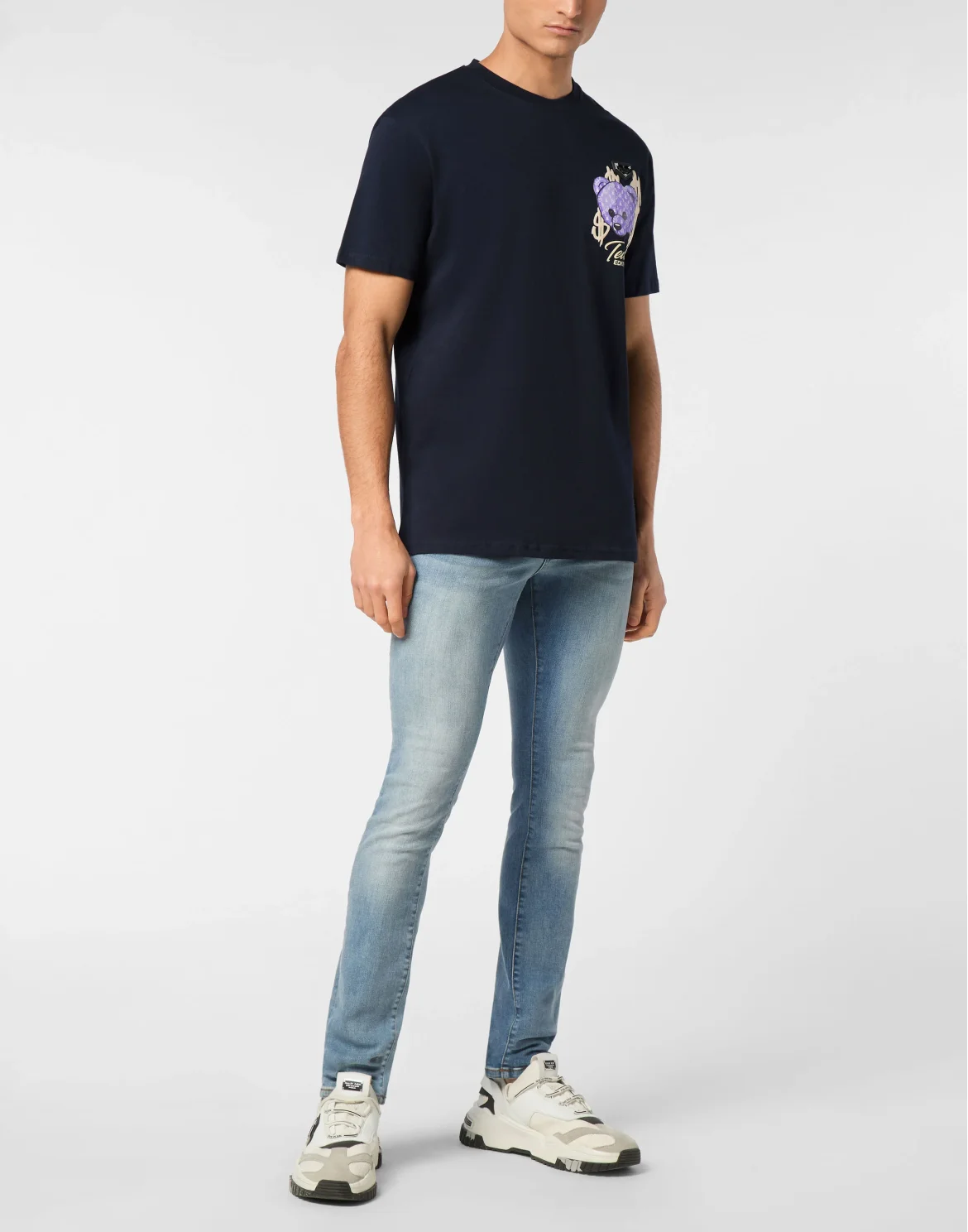 Round Neck T-Shirt Teddy, цвет: Синий