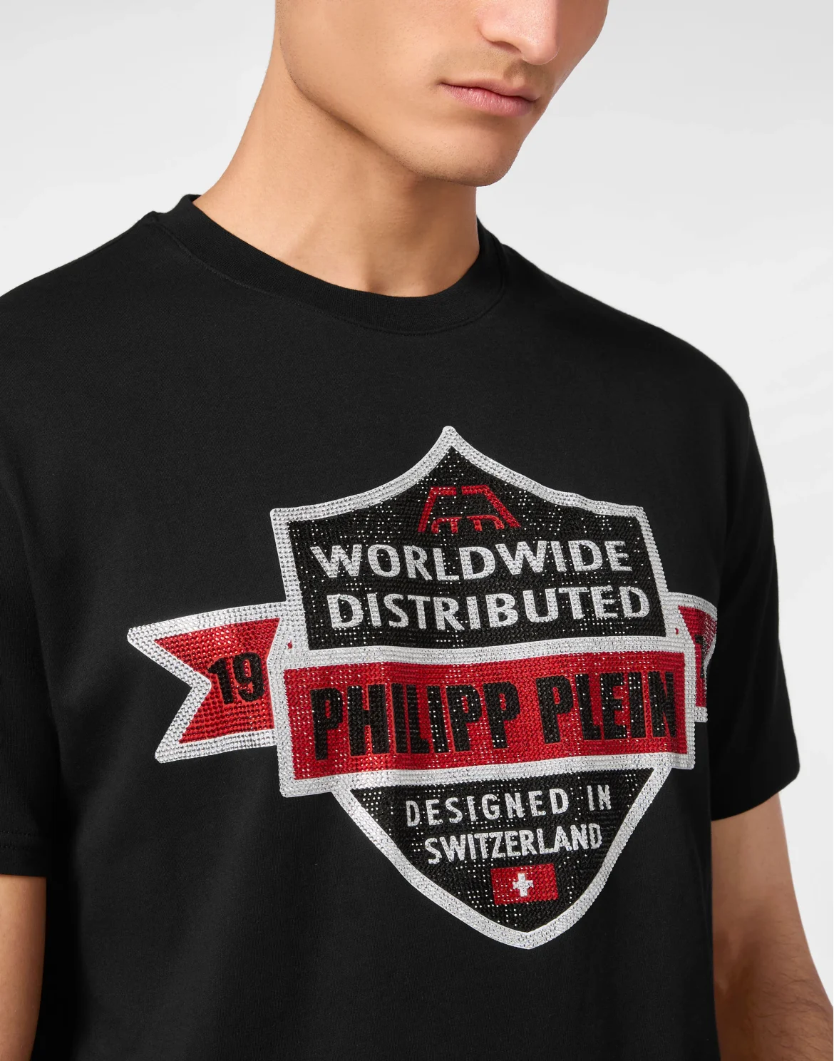 Round Neck T-Shirt PP Crest, цвет: Черный