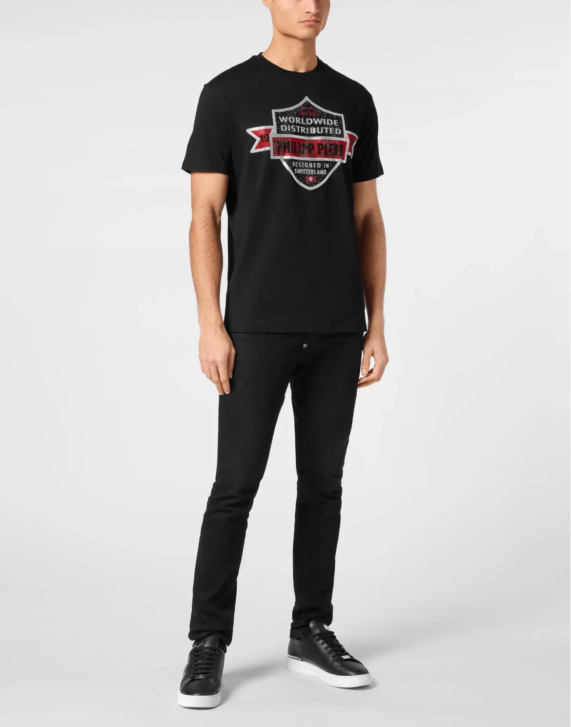 Round Neck T-Shirt PP Crest, цвет: Черный
