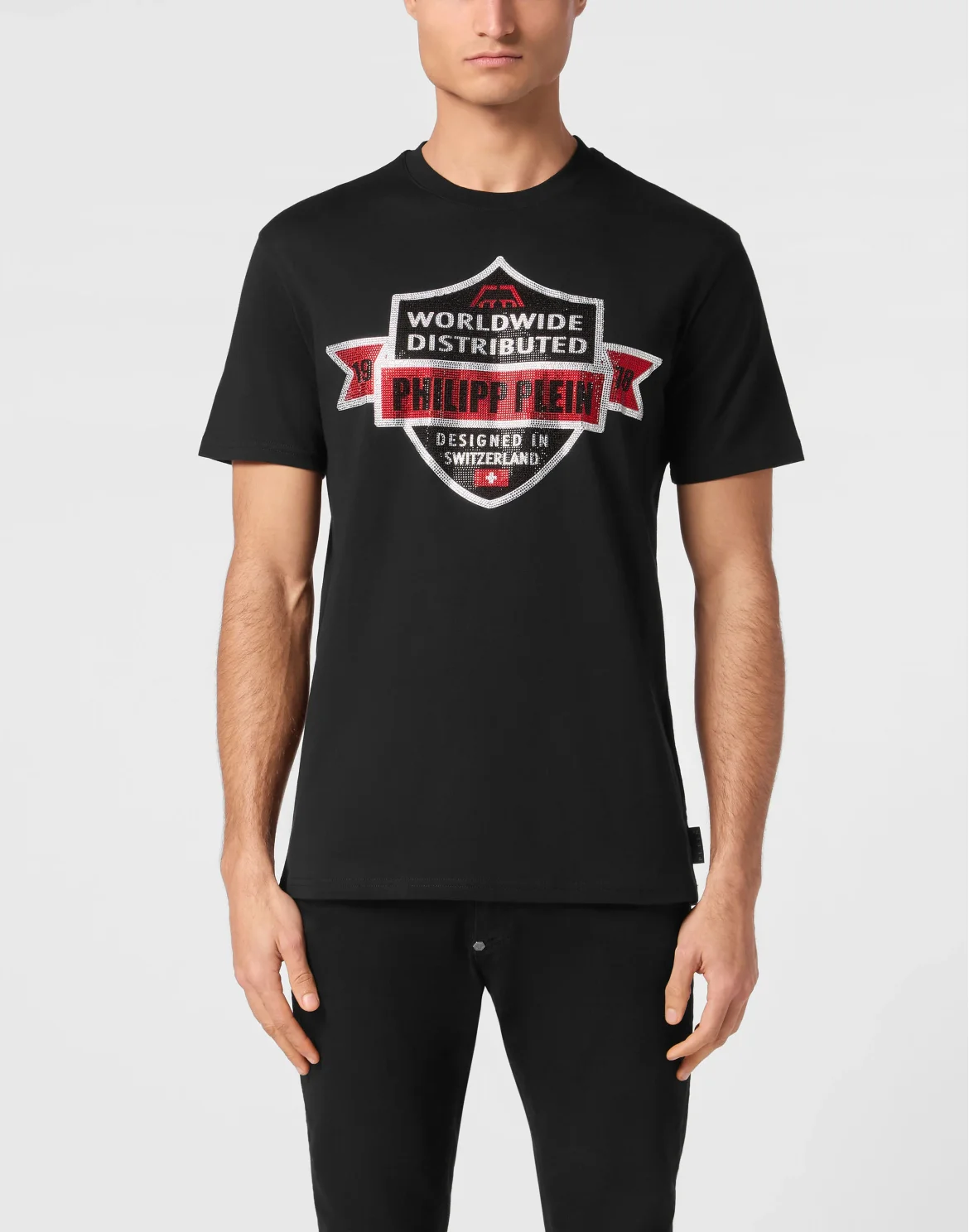 Round Neck T-Shirt PP Crest, цвет: Черный