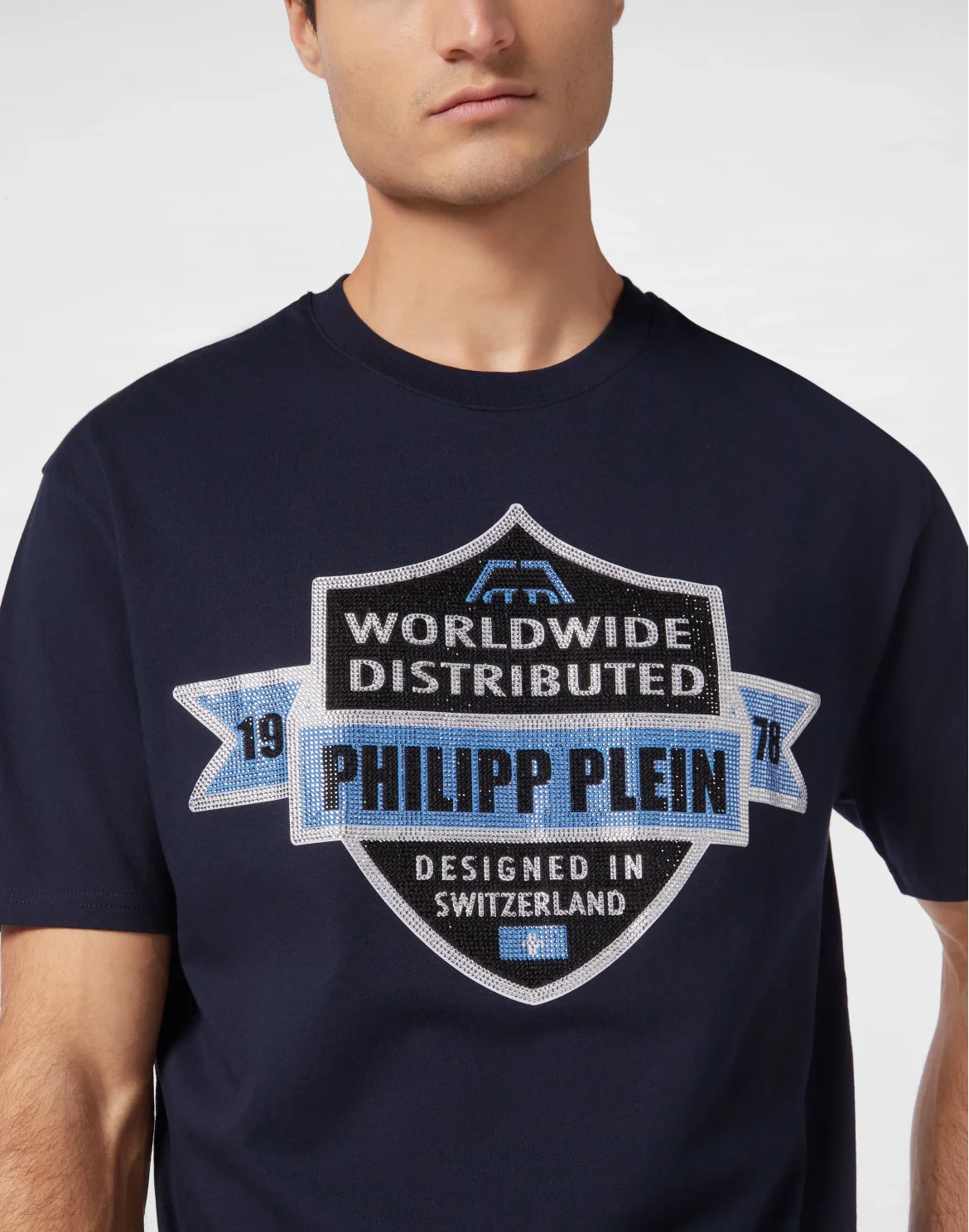 Round Neck T-Shirt PP Crest, цвет: Синий