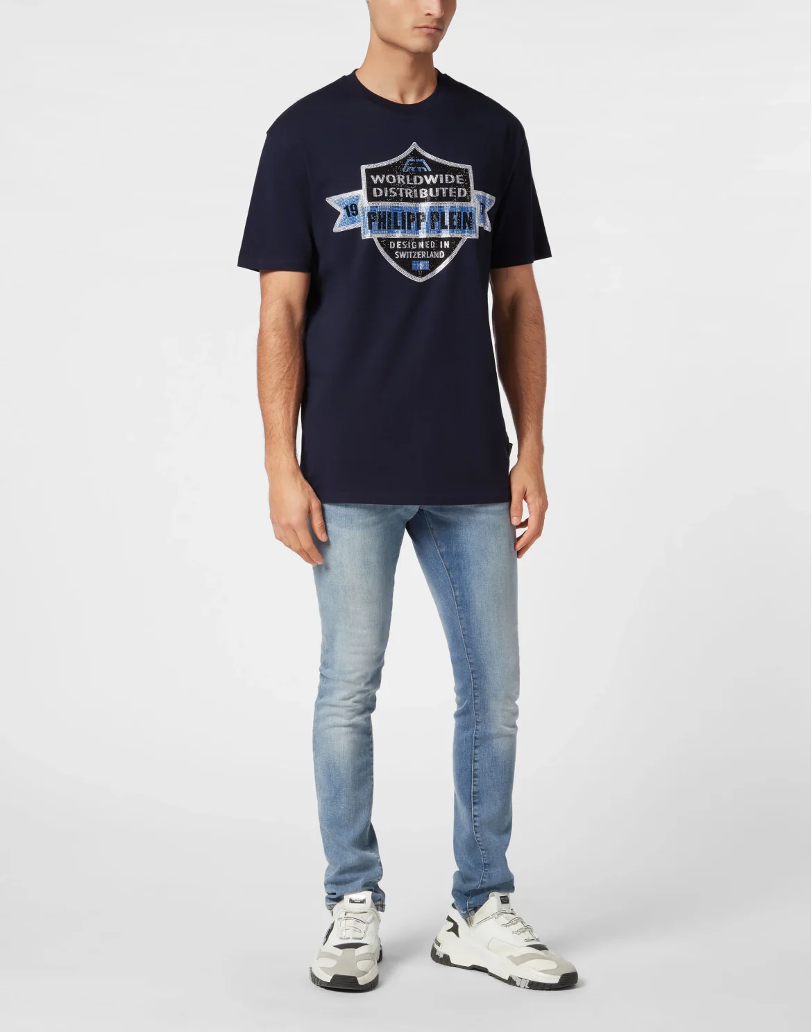 Round Neck T-Shirt PP Crest, цвет: Синий