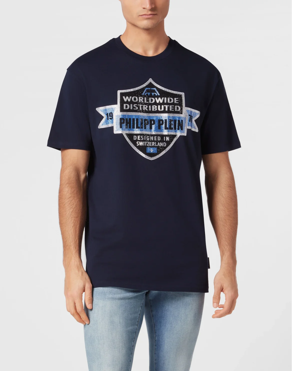 Round Neck T-Shirt PP Crest, цвет: Синий