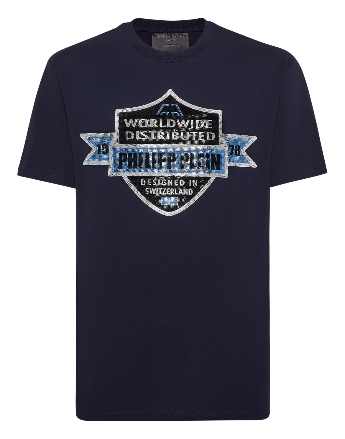Round Neck T-Shirt PP Crest, цвет: Синий