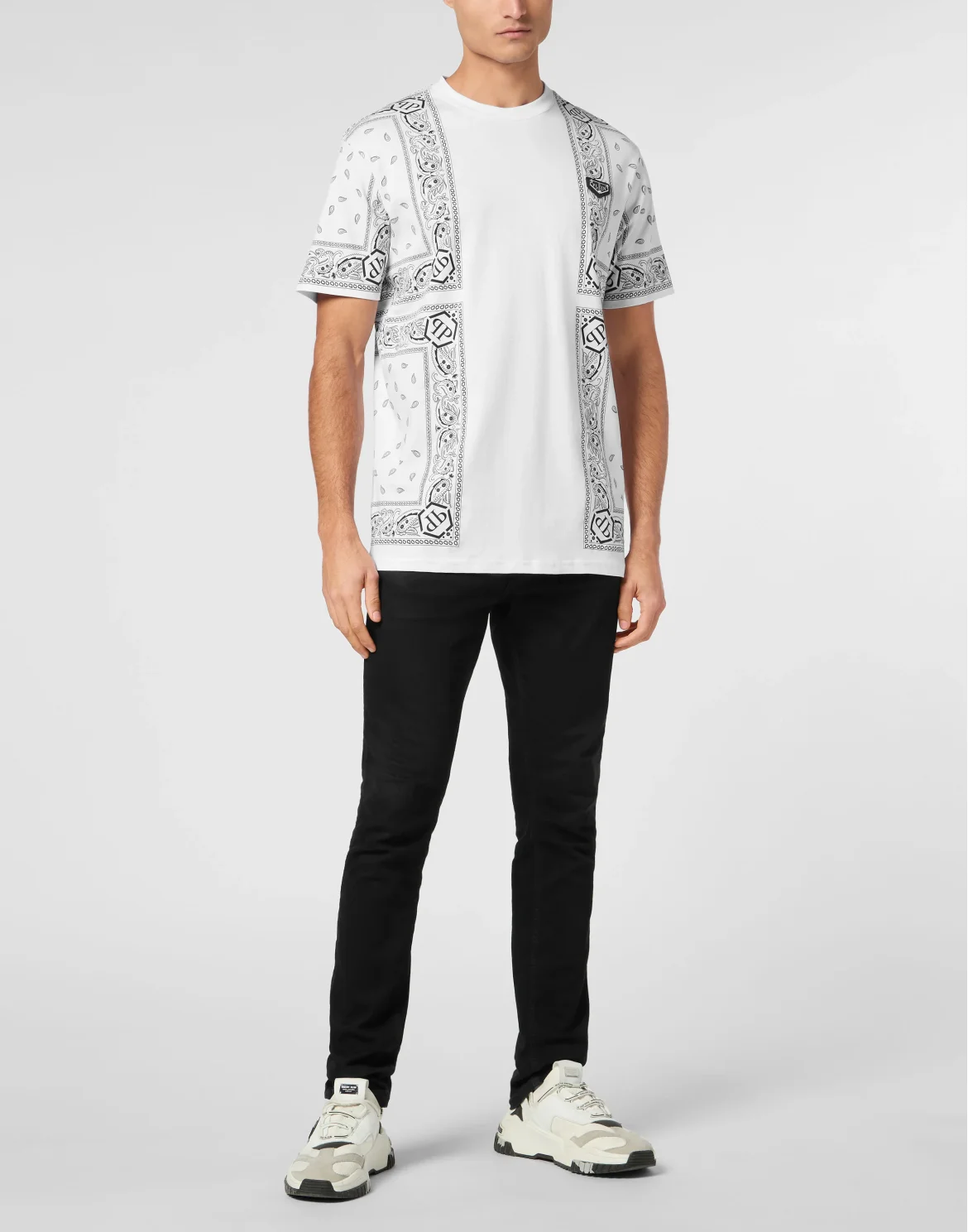 Round Neck T-Shirt Paisley, цвет: Белый