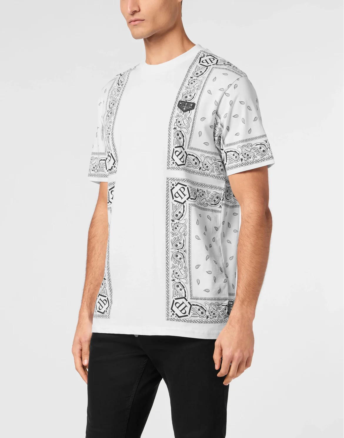 Round Neck T-Shirt Paisley, цвет: Белый