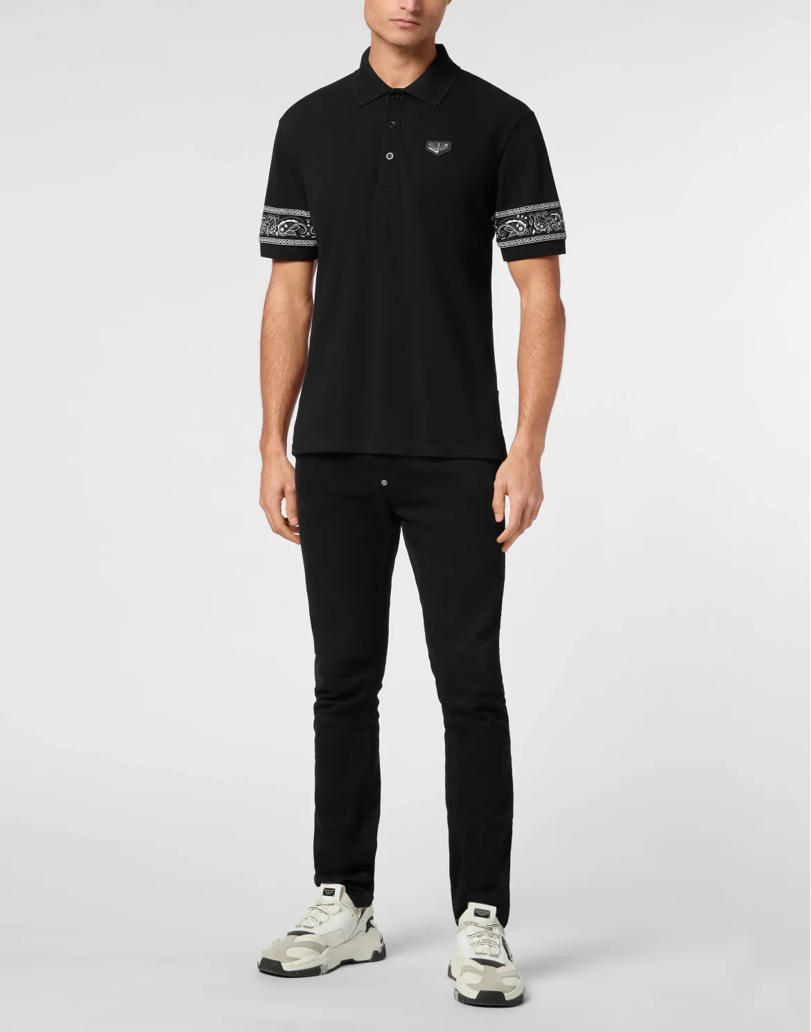 Polo Shirt Paisley Gothic Plein, цвет: Черный