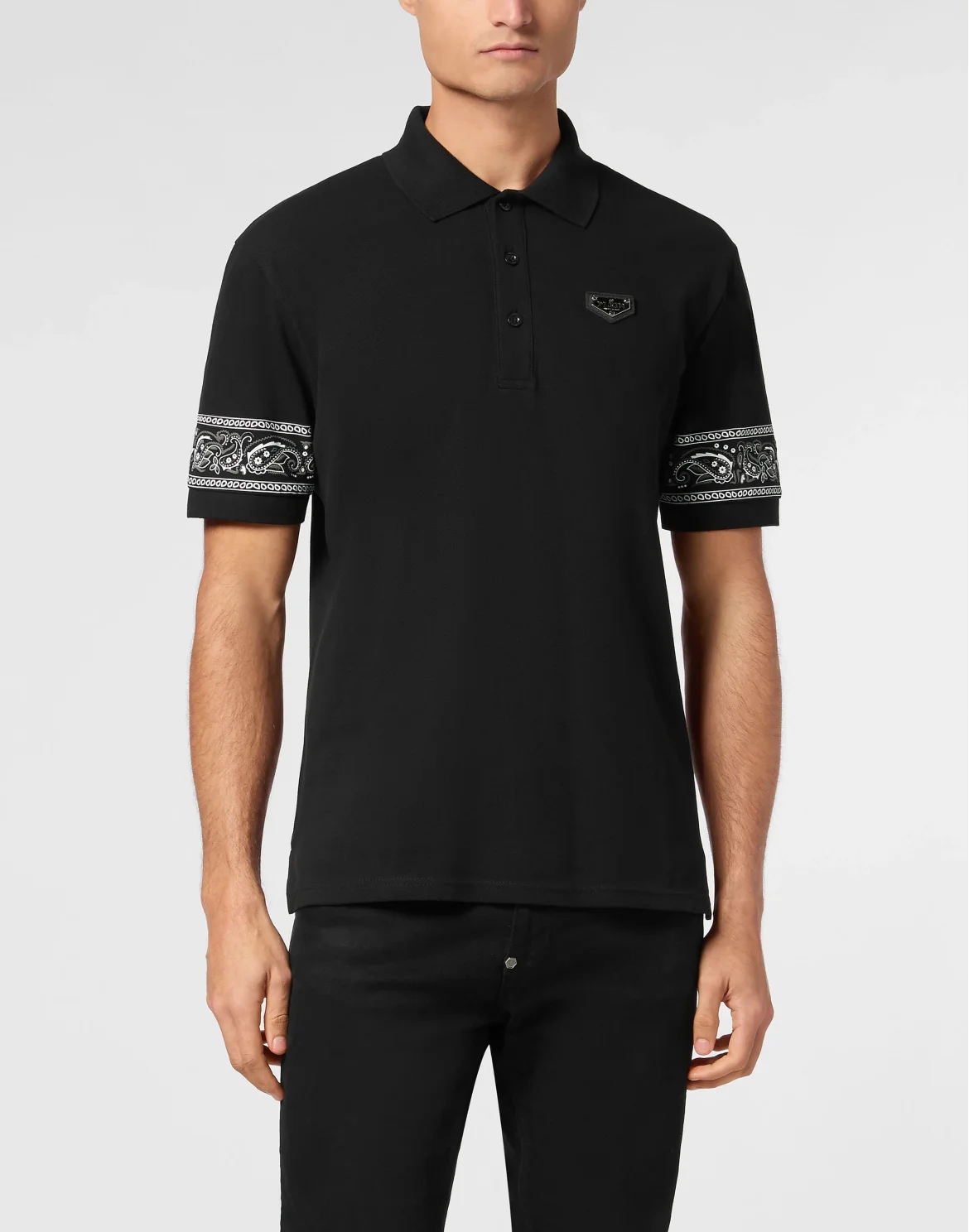 Polo Shirt Paisley Gothic Plein, цвет: Черный