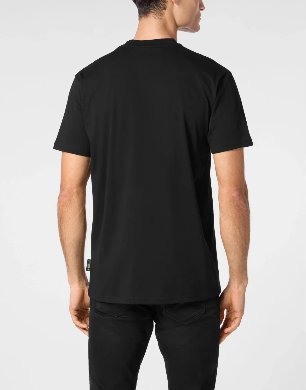 Round Neck T-Shirt Lines, цвет: Черный