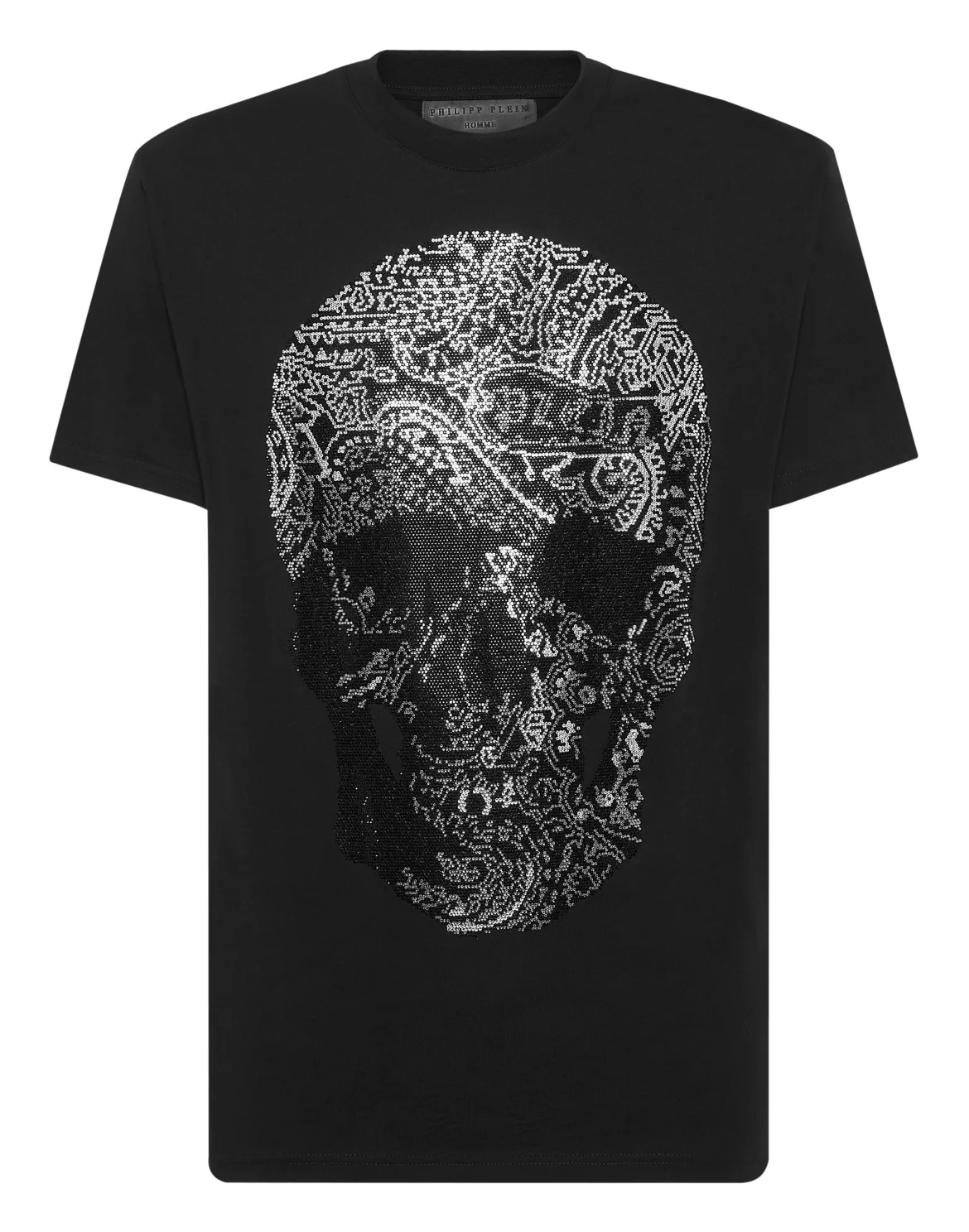 Round Neck T-Shirt Paisley Skull, цвет: Черный