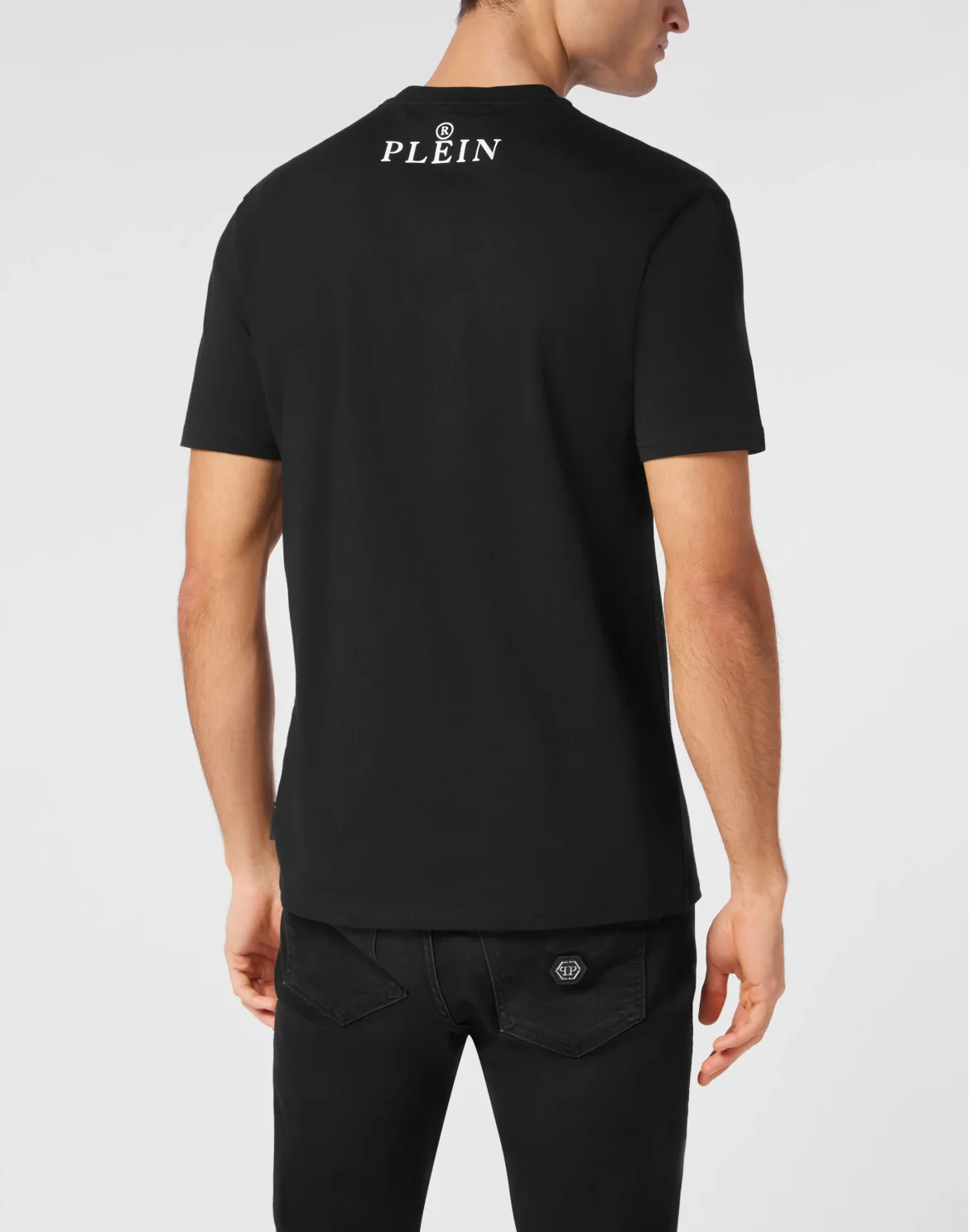 V-Neck T-Shirt Logo Skull, цвет: Черный