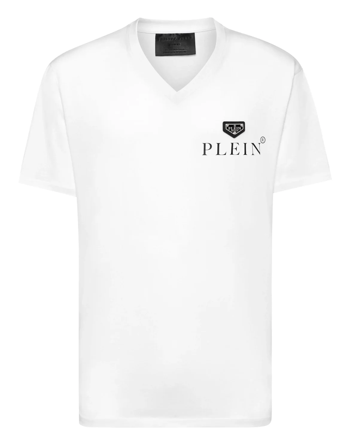 V-Neck T-Shirt Plaque, цвет: Белый