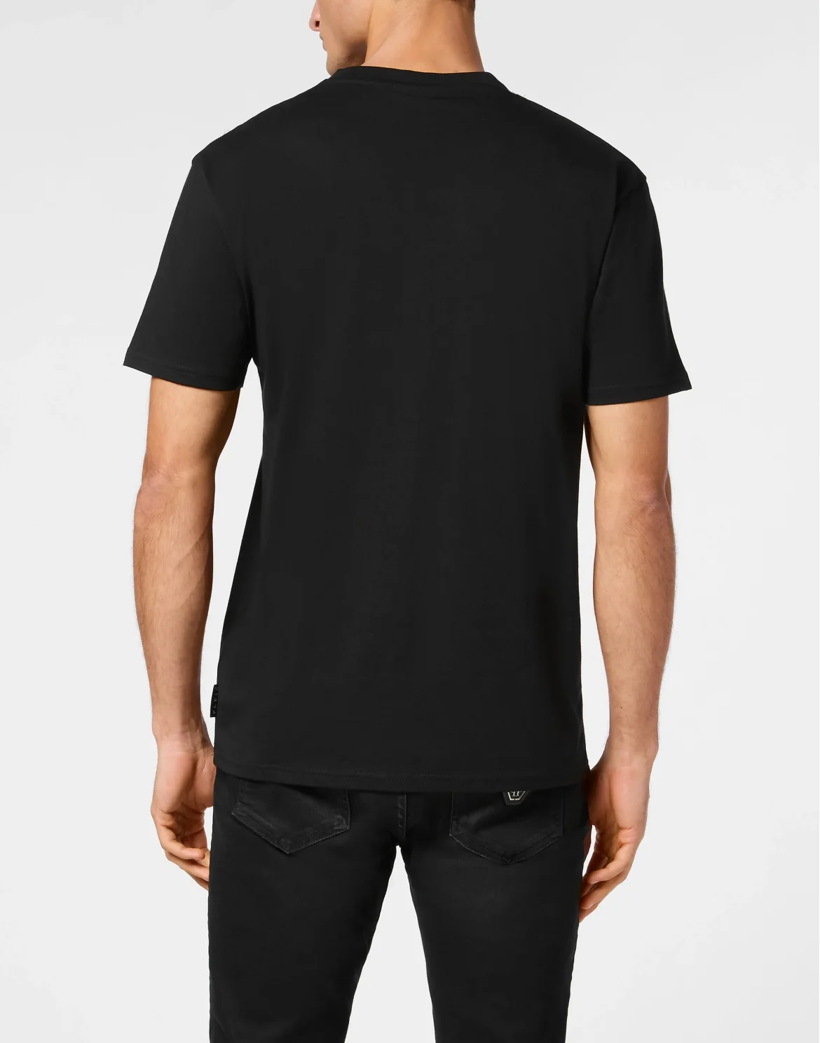 V-Neck T-Shirt Plaque, цвет: Черный