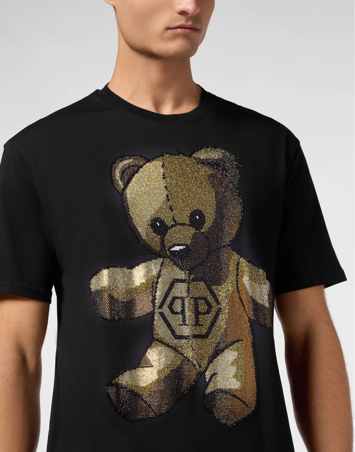 Round Neck T-Shirt Teddy Gold, цвет: Черный