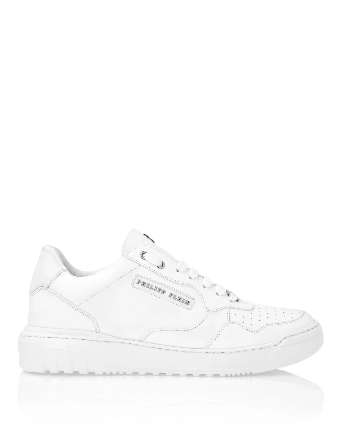 Nappa Leather Low Top Sneakers Lettering, цвет: Белый