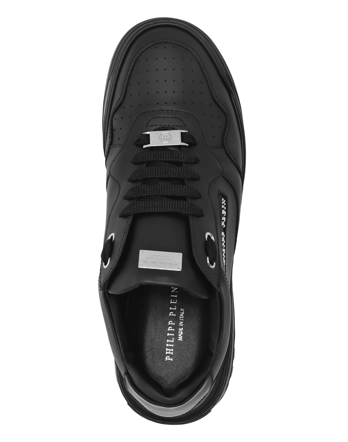 Nappa Leather Low Top Sneakers Lettering, цвет: Черный
