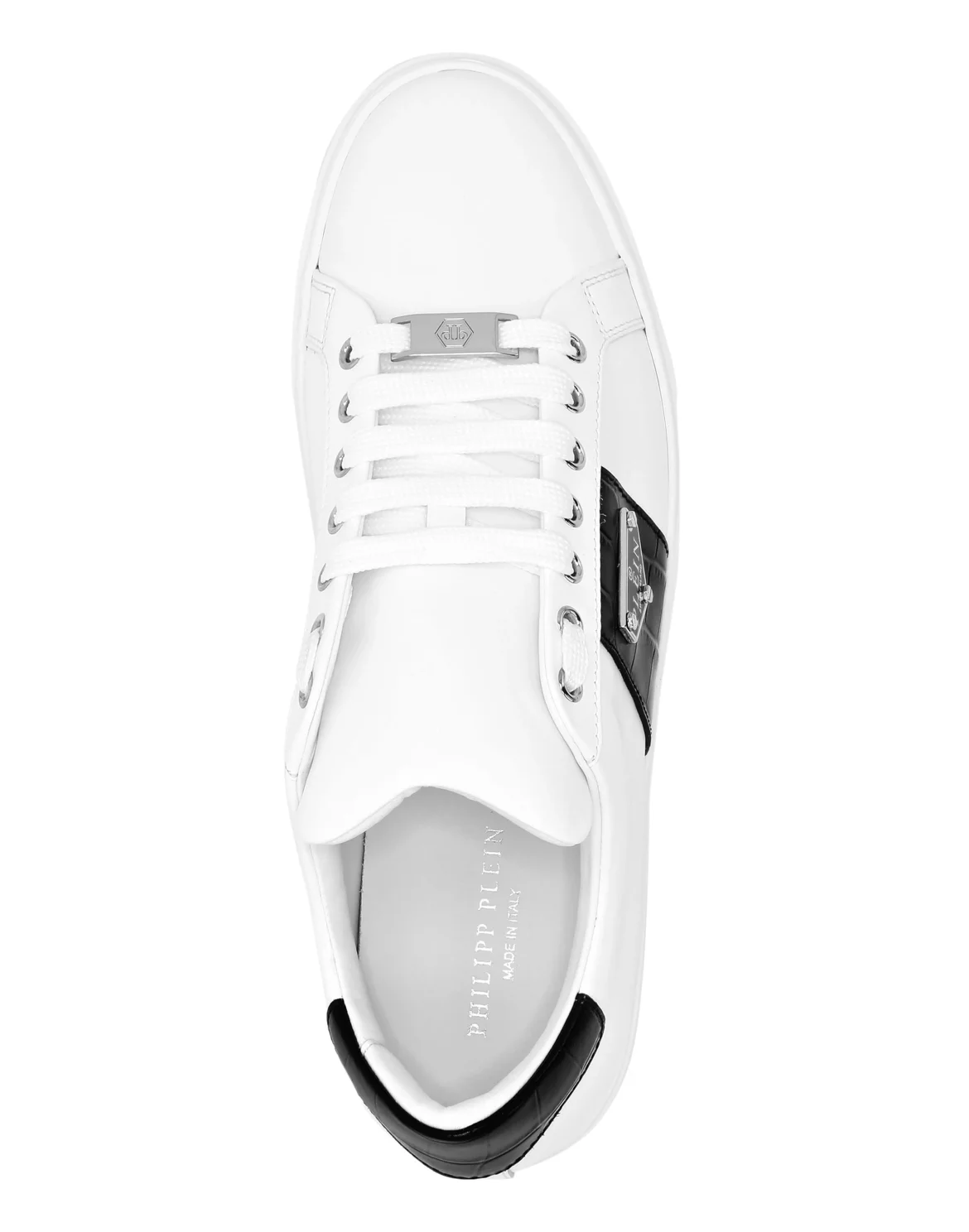 Nappa Leather Lo-Top Sneakers Triangle Plein, цвет: Белый