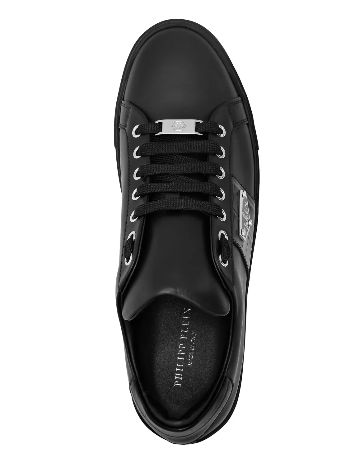 Nappa Leather Lo-Top Sneakers Triangle Plein, цвет: Черный