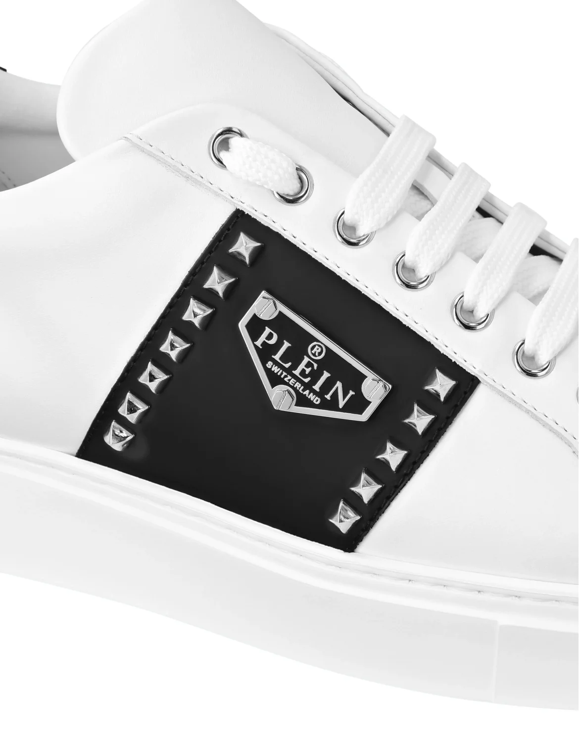 Nappa Leather Lo-Top Sneakers Hexagon, цвет: Белый