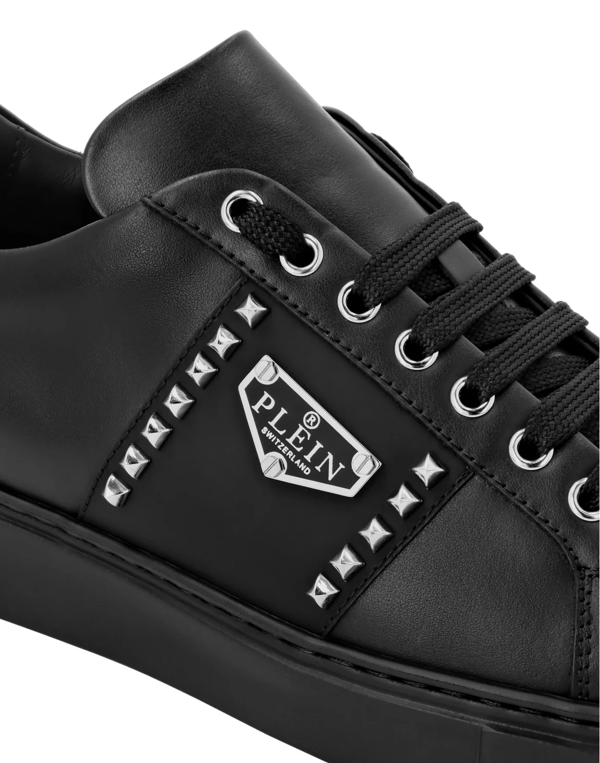 Nappa Leather Lo-Top Sneakers Hexagon, цвет: Черный