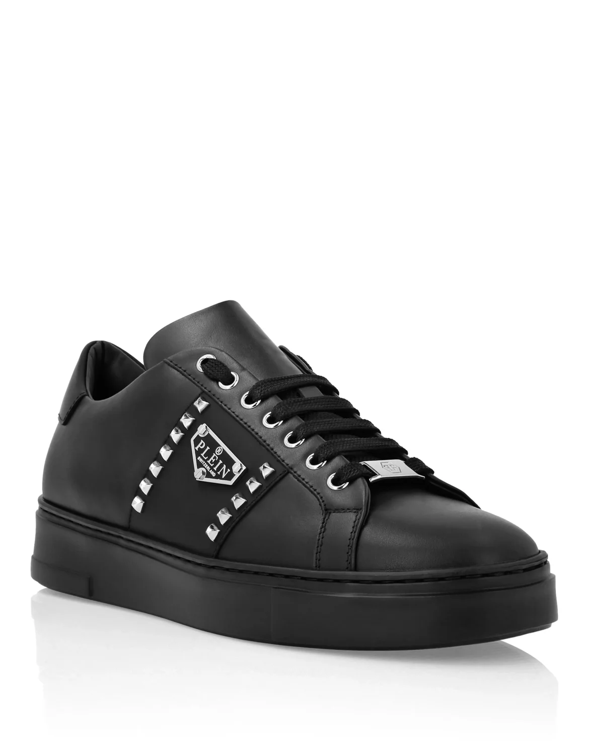 Nappa Leather Lo-Top Sneakers Hexagon, цвет: Черный
