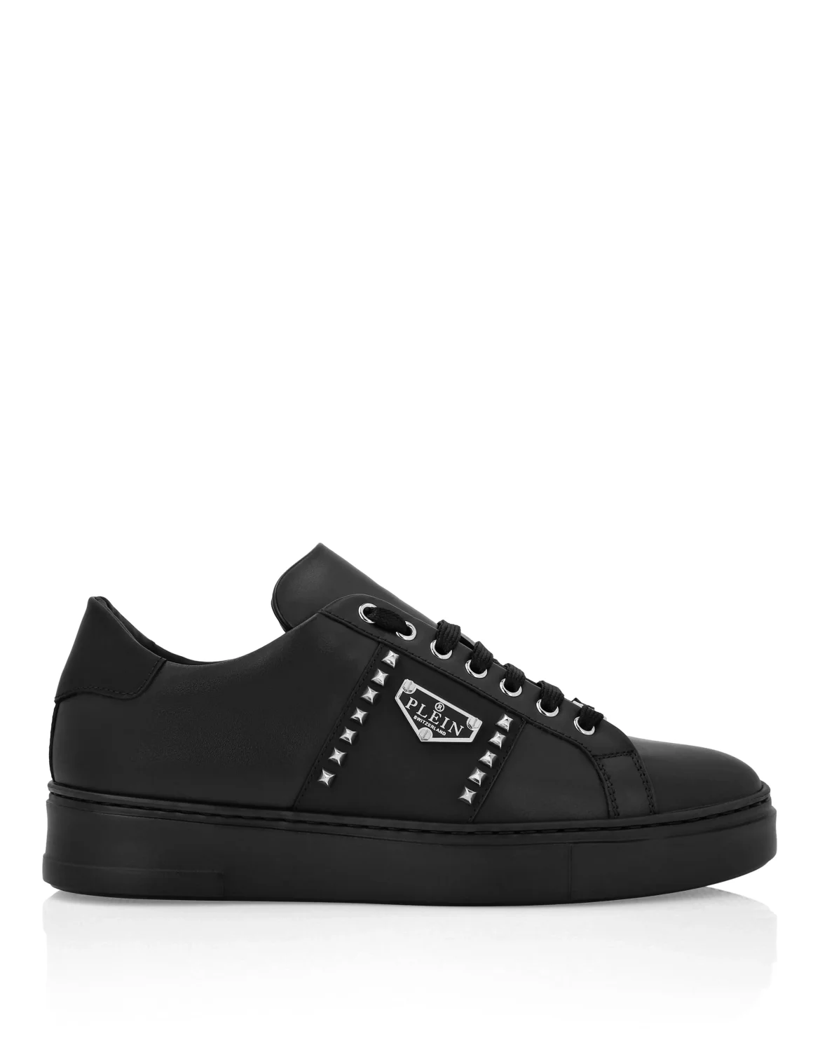 Nappa Leather Lo-Top Sneakers Hexagon, цвет: Черный