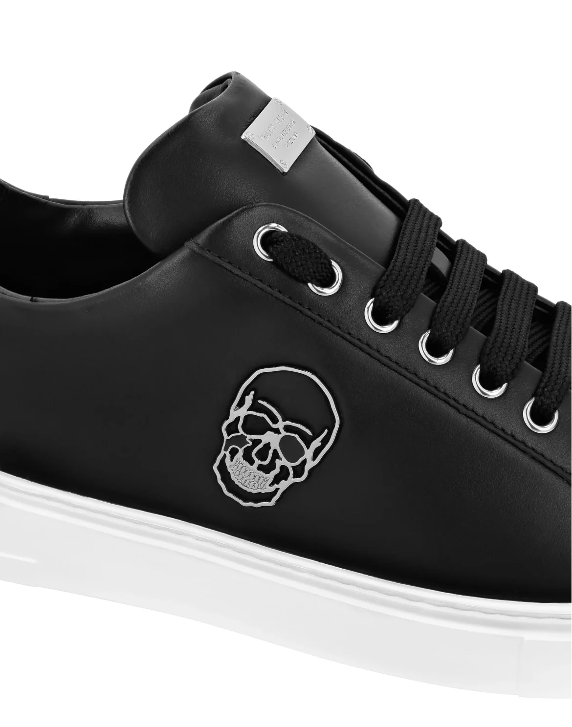 Nappa Leather Lo-Top Sneakers Skull, цвет: Белый