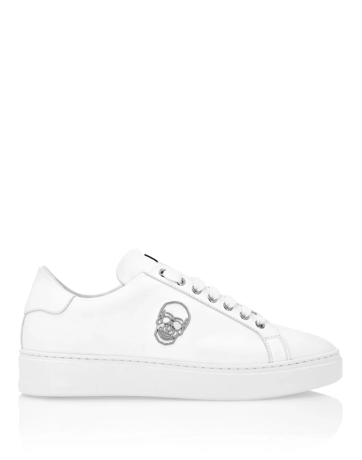 Nappa Leather Lo-Top Sneakers Skull, цвет: Белый