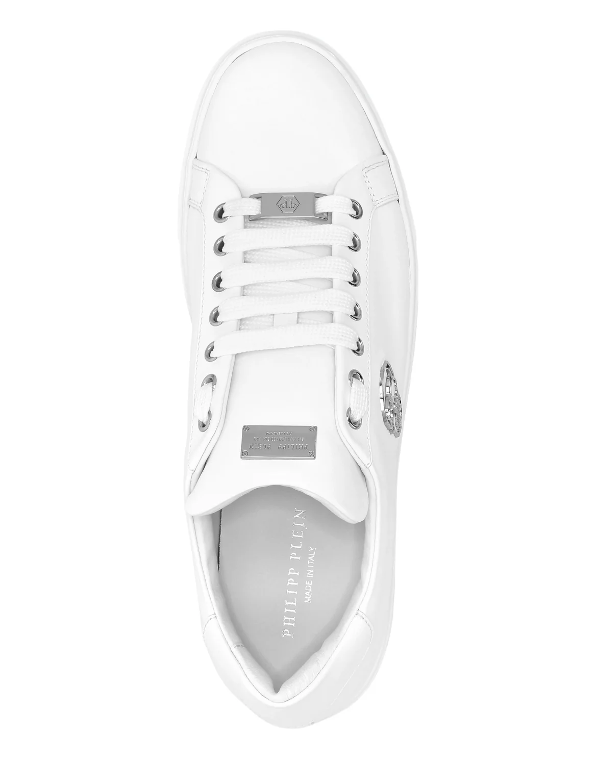 Nappa Leather Lo-Top Sneakers Skull, цвет: Белый