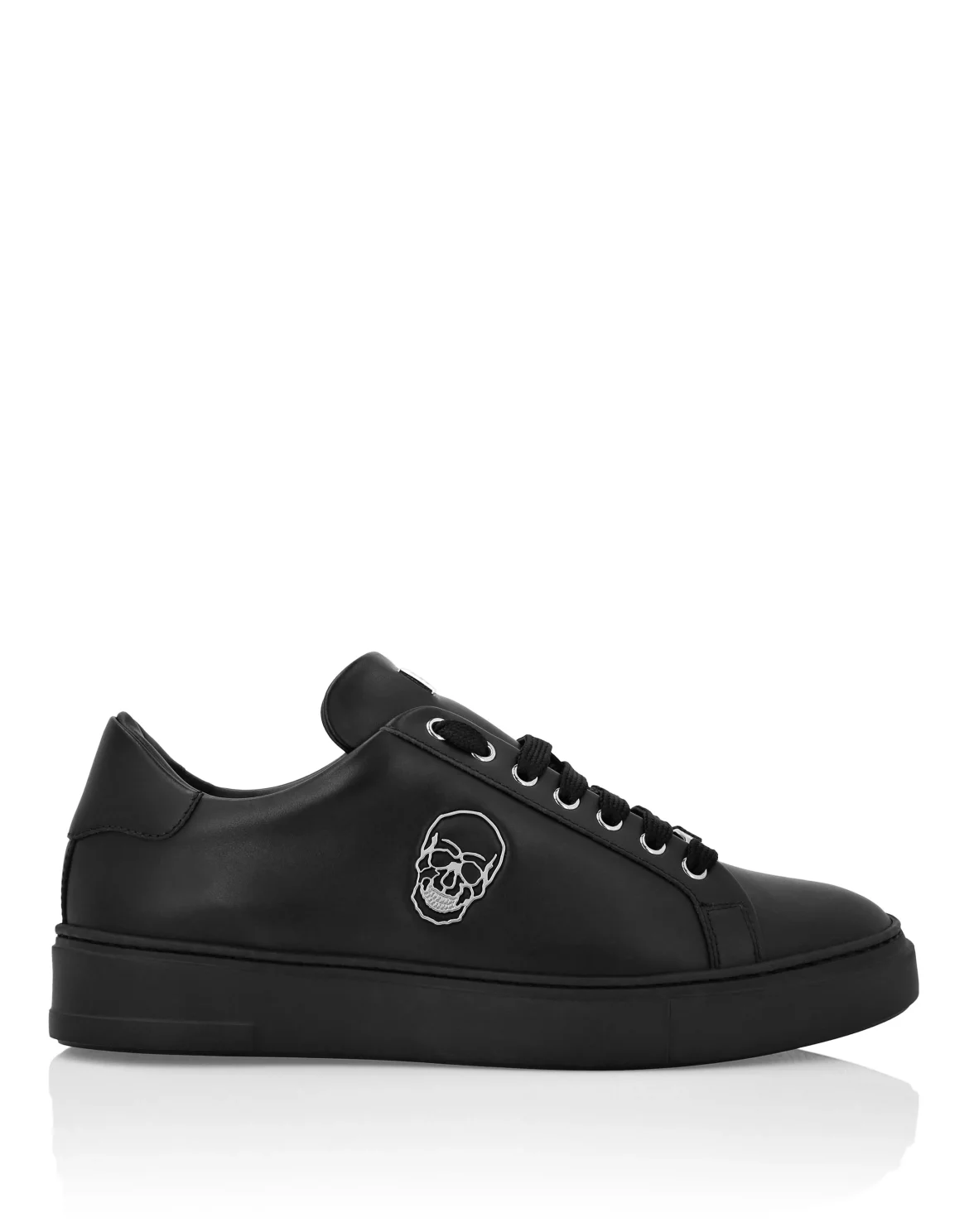 Nappa Leather Lo-Top Sneakers Skull, цвет: Черный