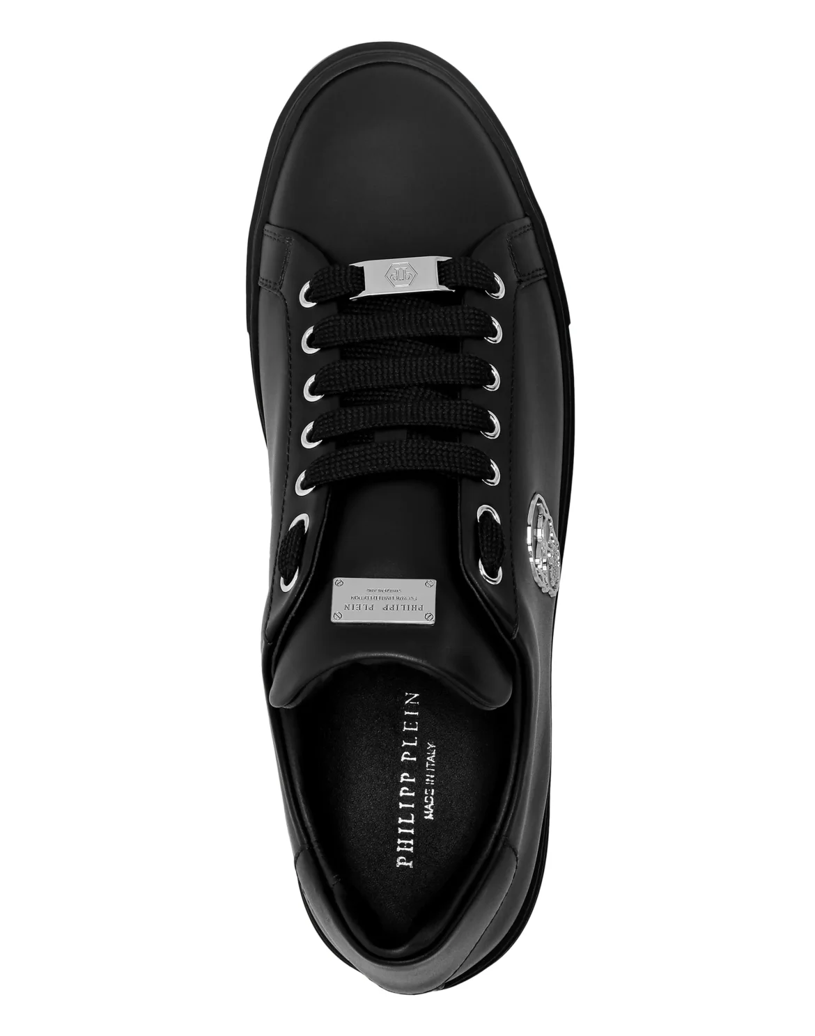 Nappa Leather Lo-Top Sneakers Skull, цвет: Черный