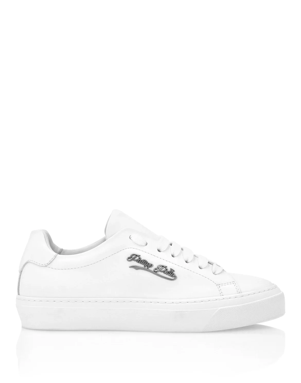 Nappa Leather Lo-Top Sneakers Signature, цвет: Белый