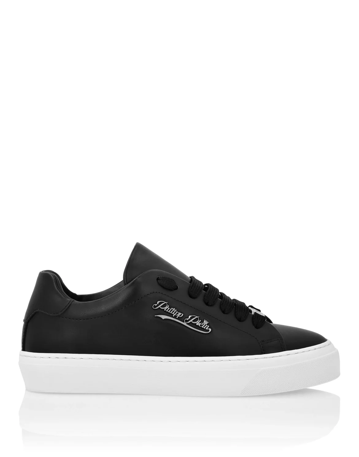 Nappa Leather Lo-Top Sneakers Signature, цвет: Черный