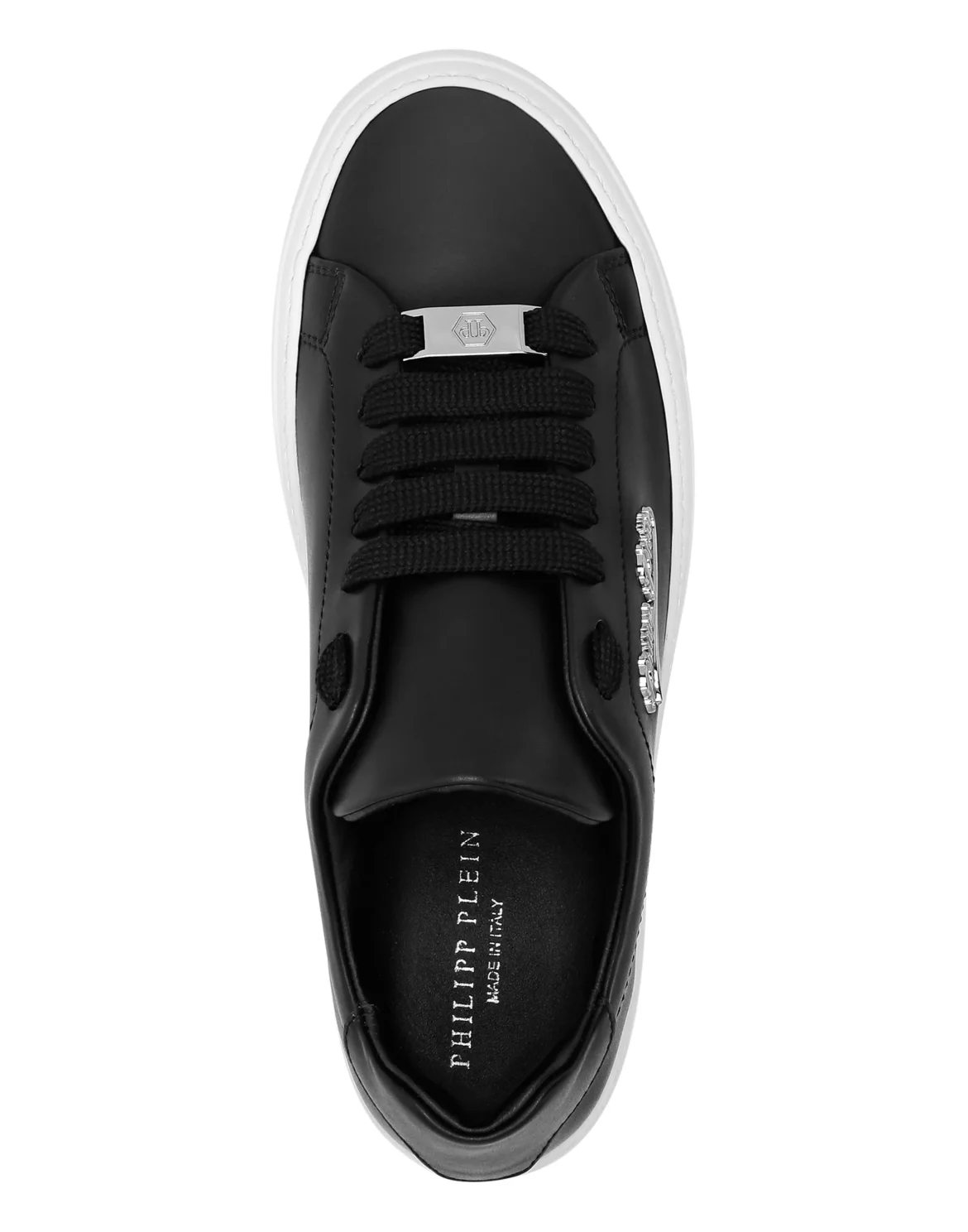 Nappa Leather Lo-Top Sneakers Signature, цвет: Черный