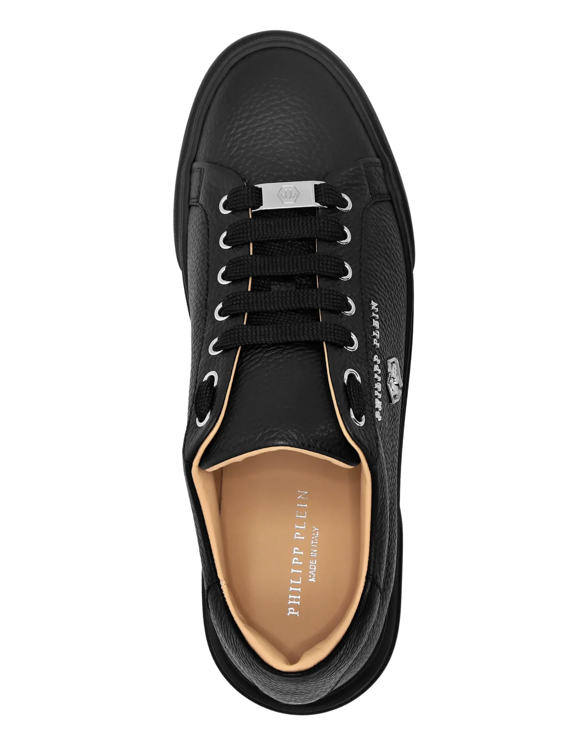 Leather Lo-Top Sneakers Hexagon, цвет: Черный