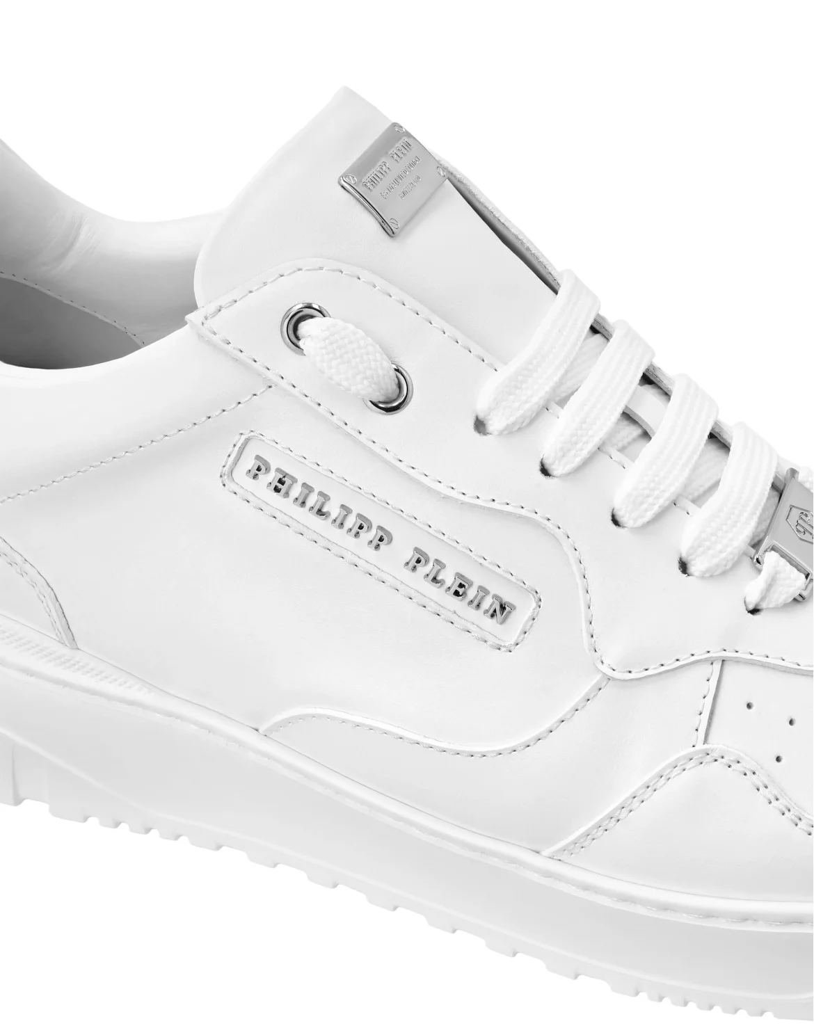 Nappa Leather Low Top Sneakers Lettering, цвет: Белый