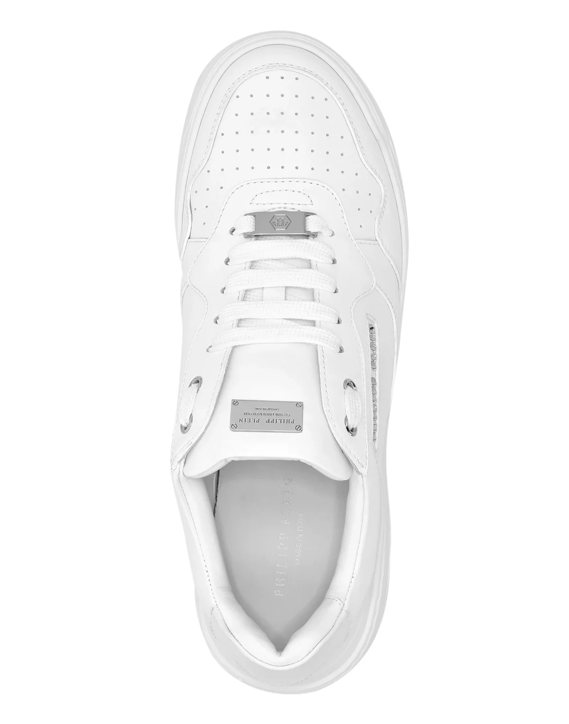 Nappa Leather Low Top Sneakers Lettering, цвет: Белый
