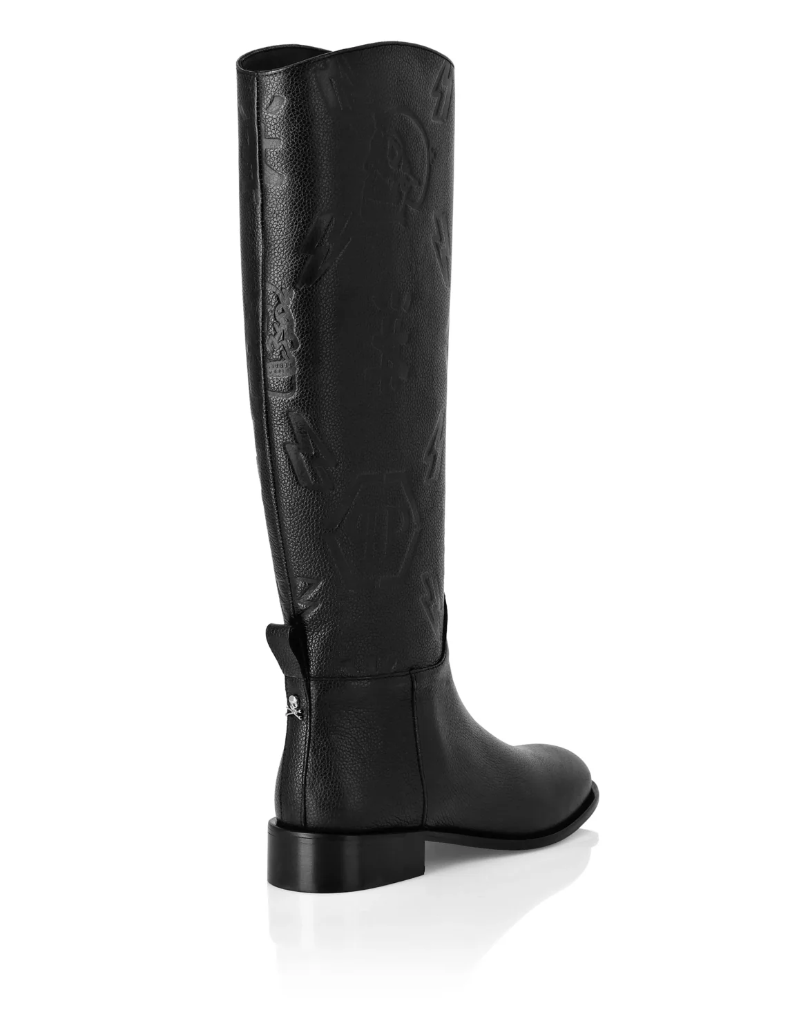 Leather Lo-Heels Mid Boots Monogram, цвет: Черный