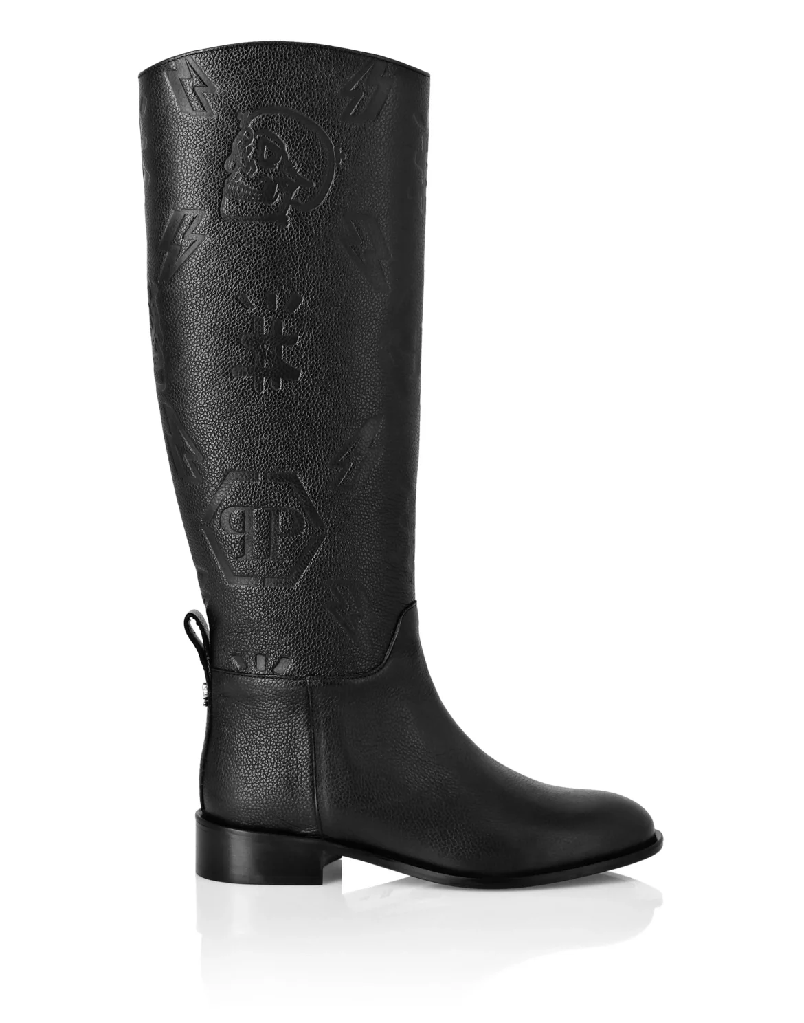 Leather Lo-Heels Mid Boots Monogram, цвет: Черный