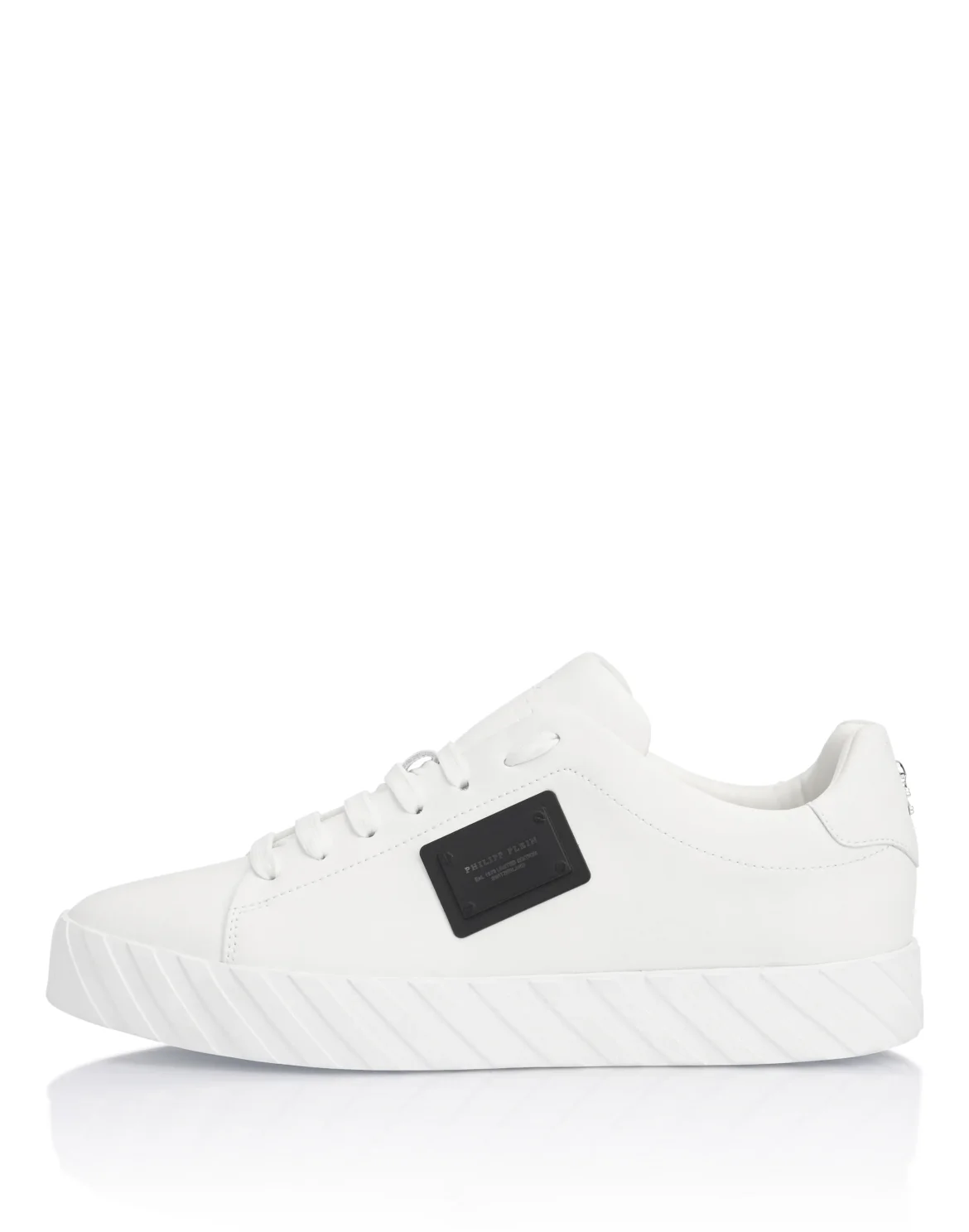 Nappa Leather Low-Top Sneakers Placca, цвет: Белый
