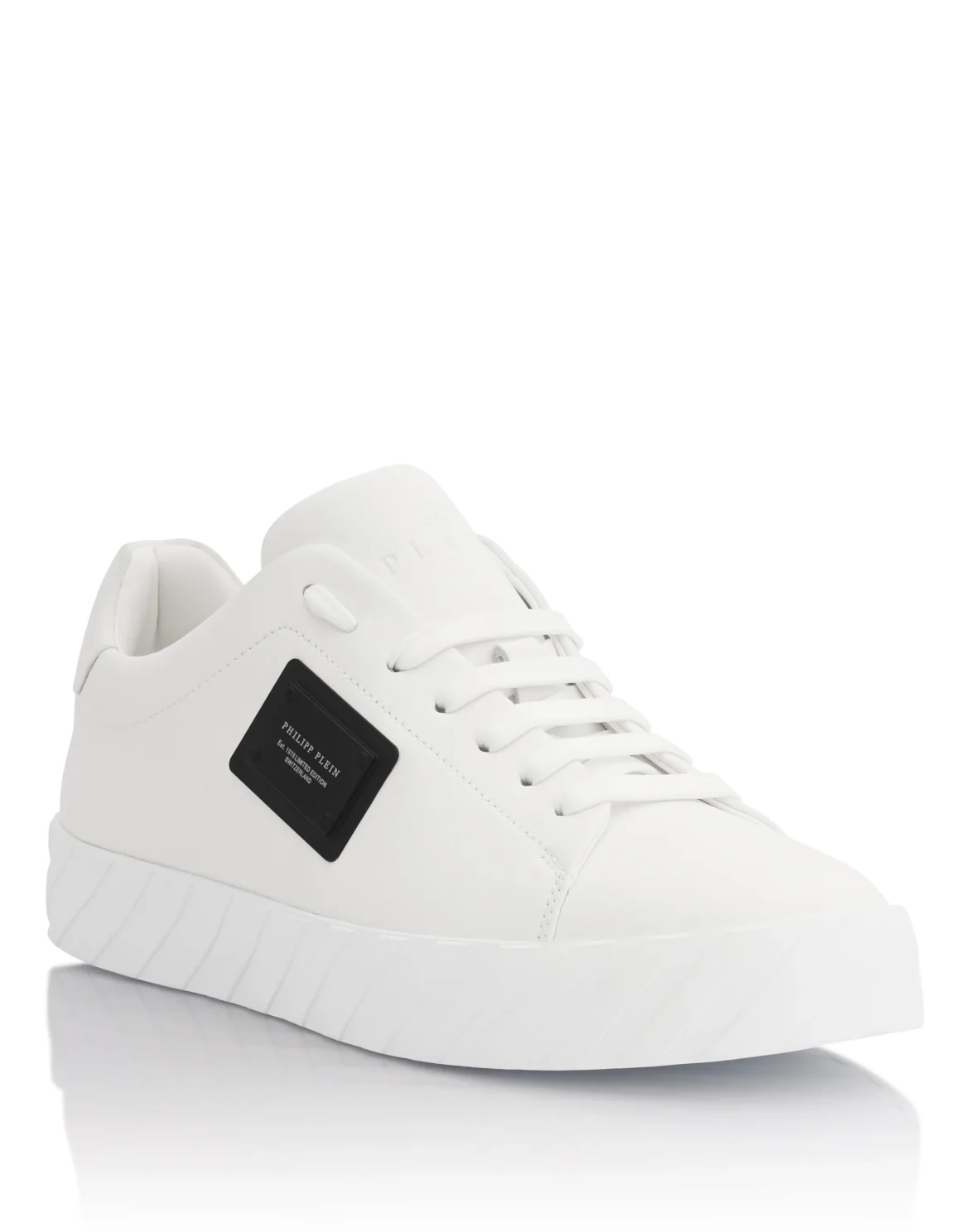 Nappa Leather Low-Top Sneakers Placca, цвет: Белый